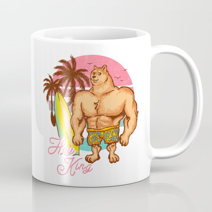 Swole Doge at the Beach Coffee Mug
