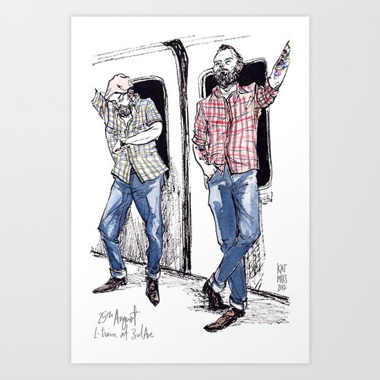 Urban Lumberjacks by Kat Mills Art Print
