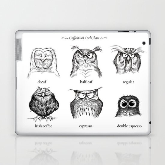 Caffeinated Owls Laptop & iPad Skin