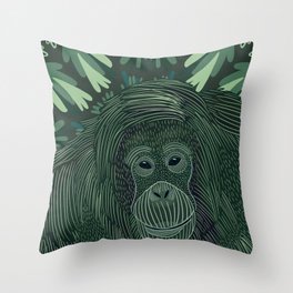 Orangutan Throw Pillow