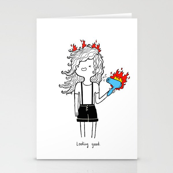 On Fire by Sarah Pinc Stationery Cards
