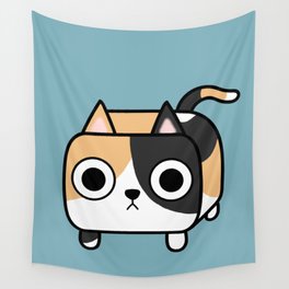 Cat Loaf - Calico Kitty Wall Tapestry
