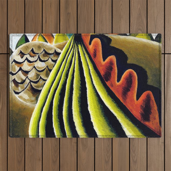 Fields of Grain on the Plains as Seen From a Train by Arthur Dove   Outdoor Rug