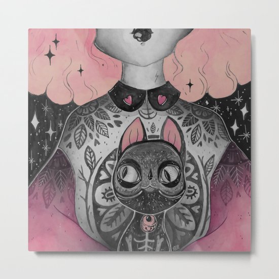 Black Cat Metal Print