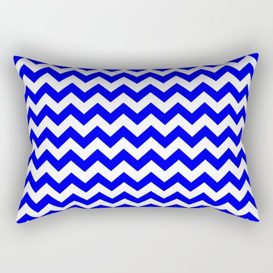 Chevron (Blue/White) Rectangular Pillow
