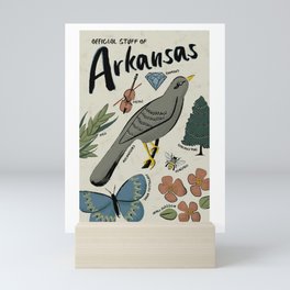 Official stuff of Arkansas in Earthtones Mini Art Print