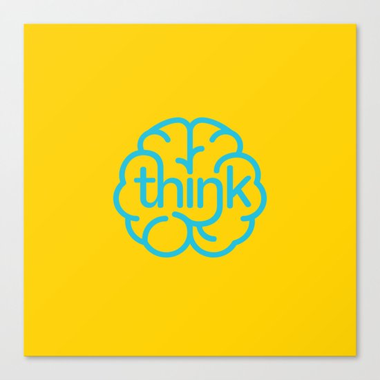 think Canvas Print