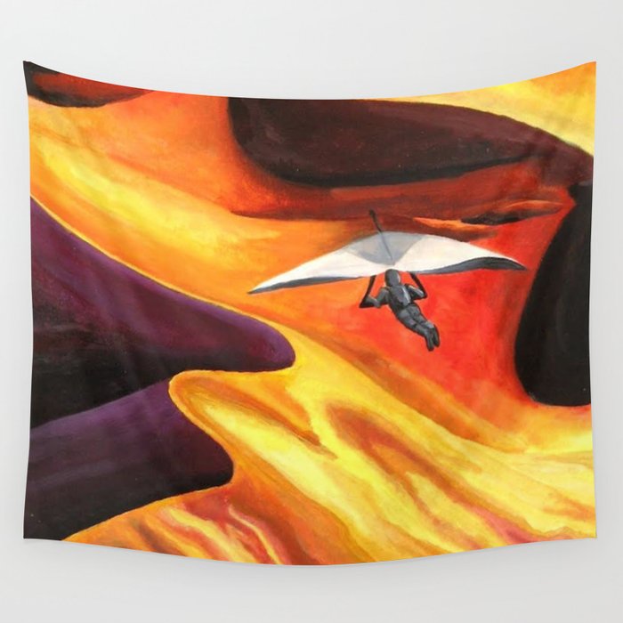 Hang Glider Oil Painting Wall Tapestry By Meganemerwhite Society6