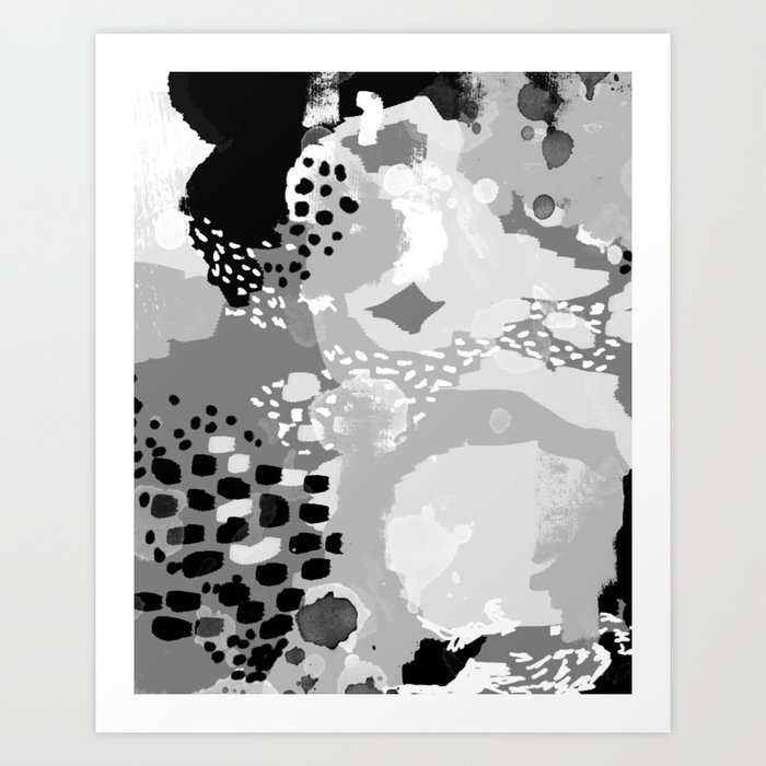 Rion Modern Minimal Black And White Abstract Painting Brooklyn