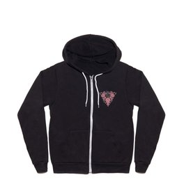 Lace Heart Valentine's Day Full Zip Hoodie