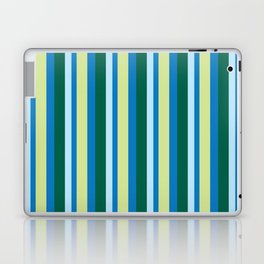 green blue stripe Laptop Skin
