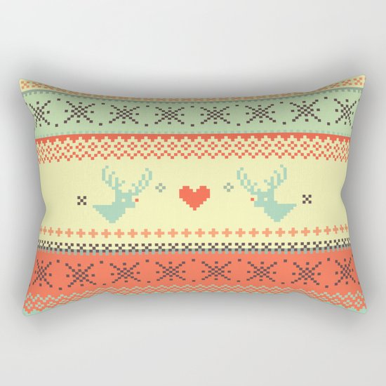 Holiday Pixels Rectangular Pillow
