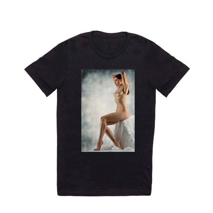 Nude girl model tits breast erotic T Shirt by qpartz