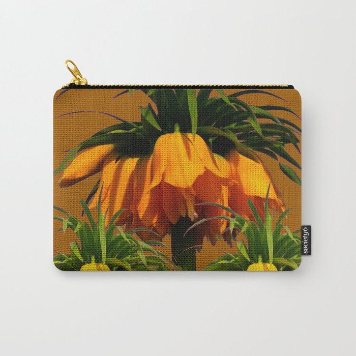 CARAMEL COLOR YELLOW CROWN IMPERIAL FLOWERS Carry-All Pouch