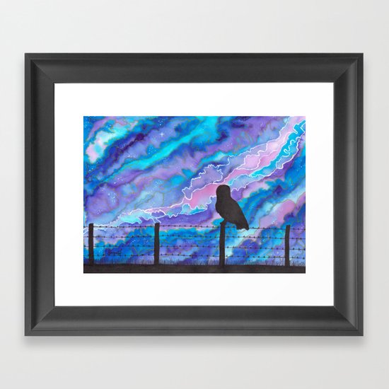 Galaxy Owl Framed Art Print
