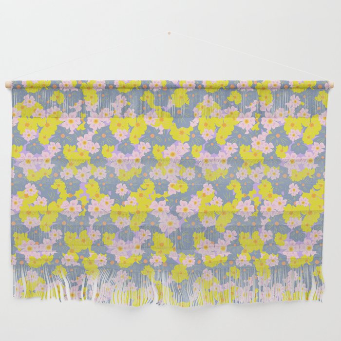 Pastel Spring Flowers Mini Lilac Wall Hanging
