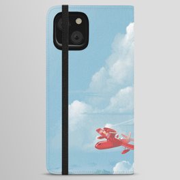flying over the clouds iPhone Wallet Case