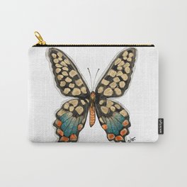 Polka dots Butterfly_digital painting Carry-All Pouch