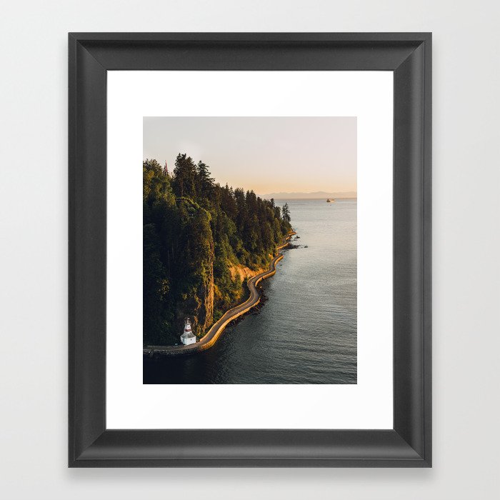 A Curvy Park - Vancouver, British Columbia, Canada Framed Art Print