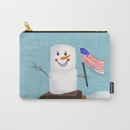 Patriotic S'mores Sledding In Winter Carry-All Pouch