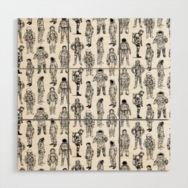 Astronauts and Flight Suits Wood Wall Art