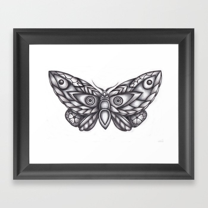 Ornate Moth Framed Art Print