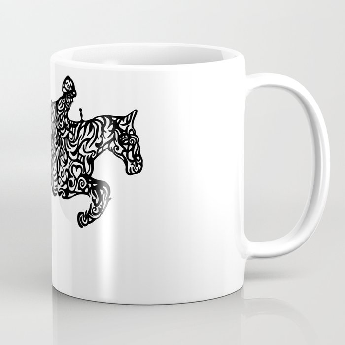 Jumping Horse Ink Artwork Coffee Mug