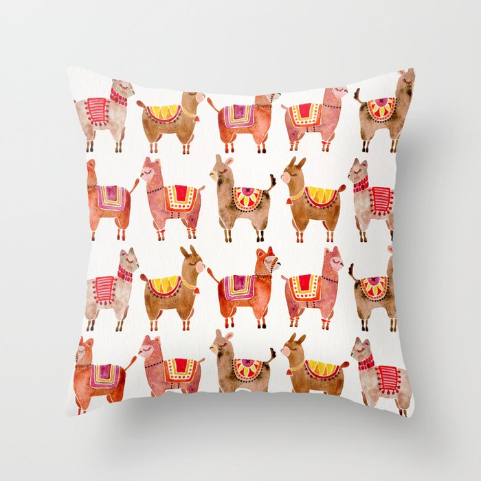 Alpacas Throw Pillow