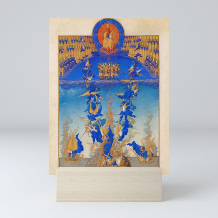 The Fall of the Rebel Angels, Penitential Psalms by Limbourg Brothers Mini Art Print