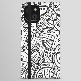 One Step Ahead Black and White Graffiti Street Art iPhone Wallet Case