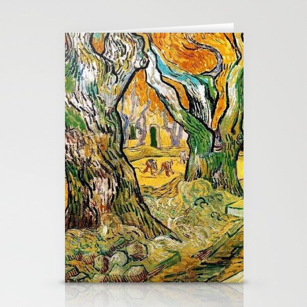 Road Works at Saint-Remy by Vincent van Gogh Stationery Cards