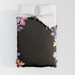 Pink-Indigo flowers  Comforter