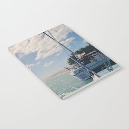Cayo Blanco Cuba | Sunny caribbean beach | Seagull flying over the sea Notebook