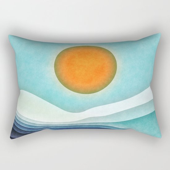 Sunshine Over Blue Mountains Rectangular Pillow