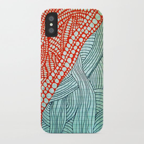 Hand Drawn "Orange Stones" Doodle iPhone Case