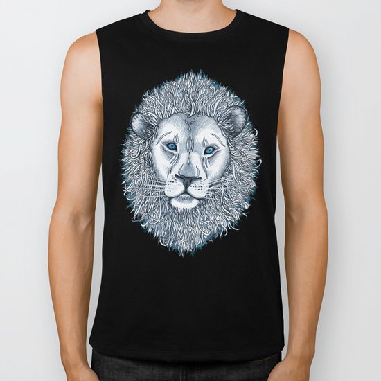 Blue Eyed Lion Biker Tank