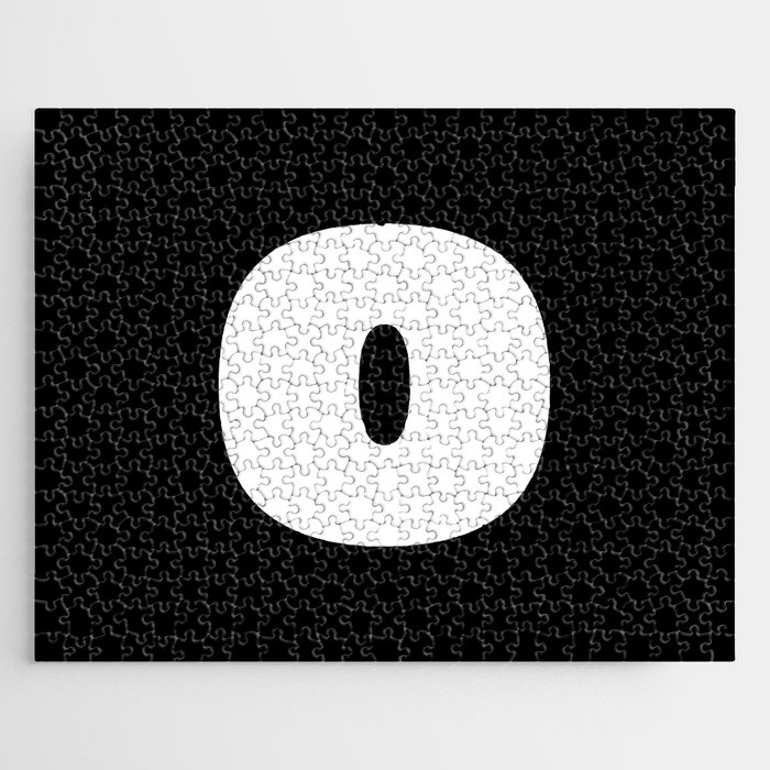 o (White & Black Letter) Jigsaw Puzzle