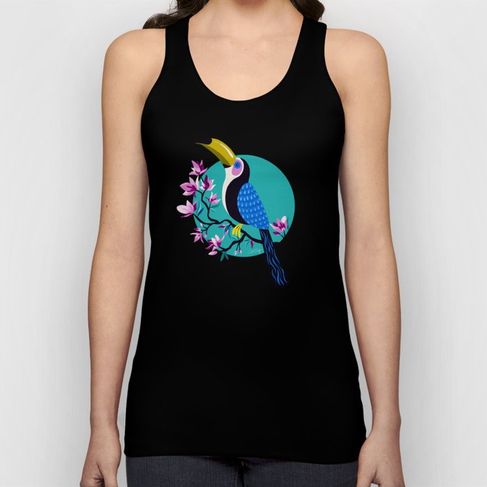 Tropical Toucan – Turquoise & Blue Tank Top