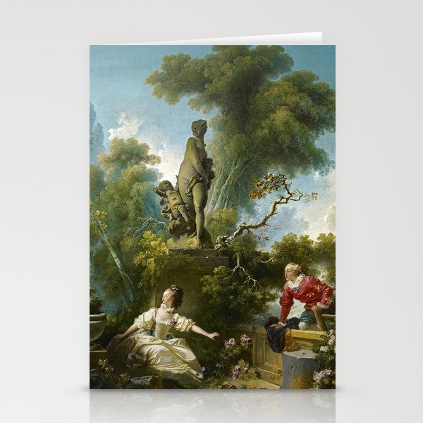 The Progress of Love, The Meeting, 1771-1773 by Jean-Honore Fragonard Stationery Cards