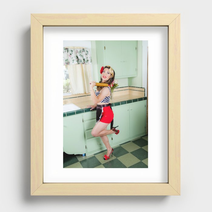 Rolling Pin Pinup Recessed Framed Print