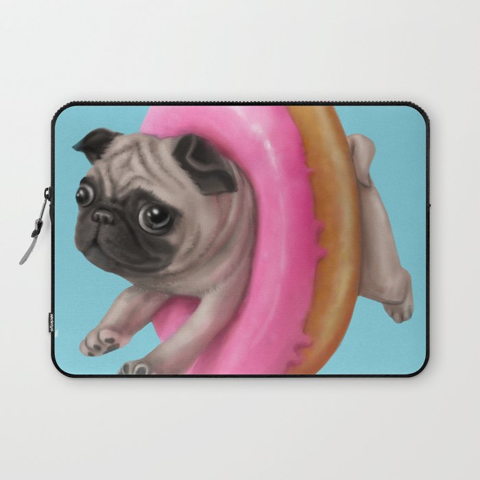 Donut Pug Laptop Sleeve