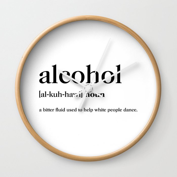 Alcohol Definition Wall Clock