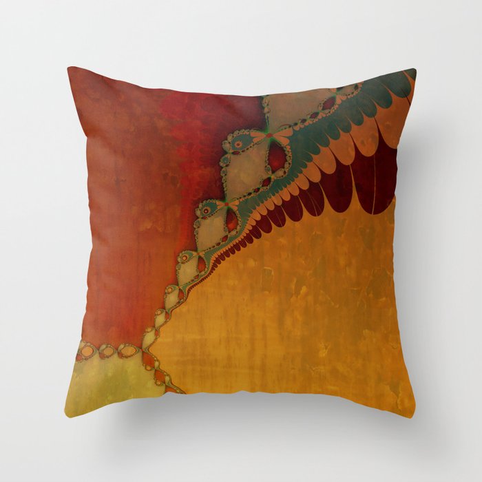 Southwestern Sunset 2 -copper ochre sienna olive gold Throw Pillow