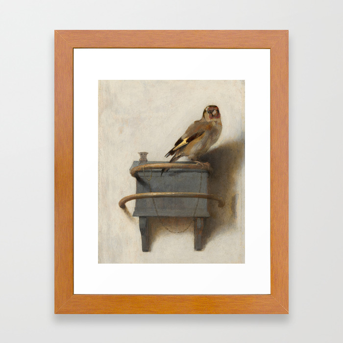 The Goldfinch Painting By Carel Fabritius 1654 Framed Art Print