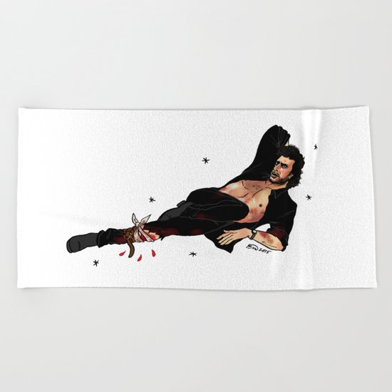 Jurassic Park Pin-Ups ~ Dr. Ian Malcolm Beach Towel