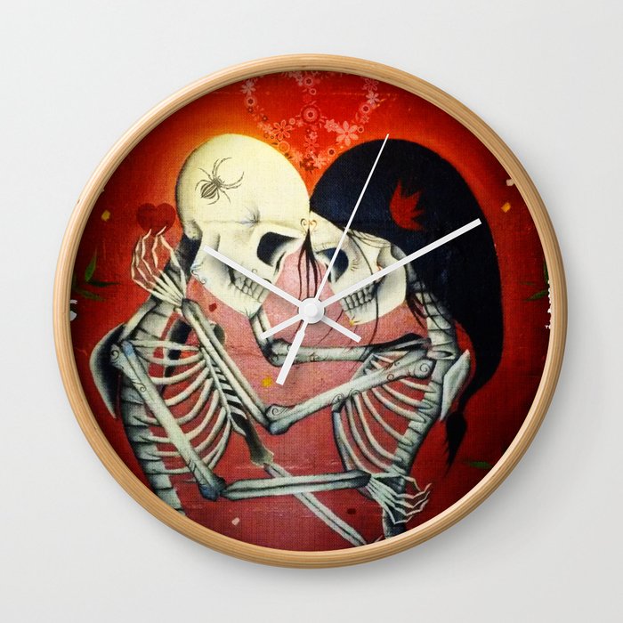 Day of the Dead Lovers Wall Clock