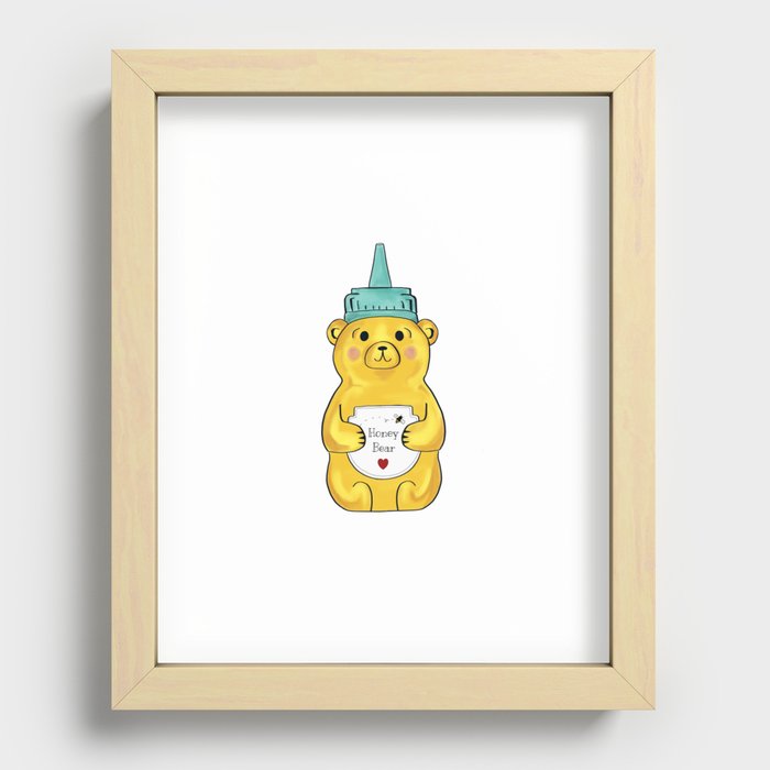 Little Honey Bear Recessed Framed Print