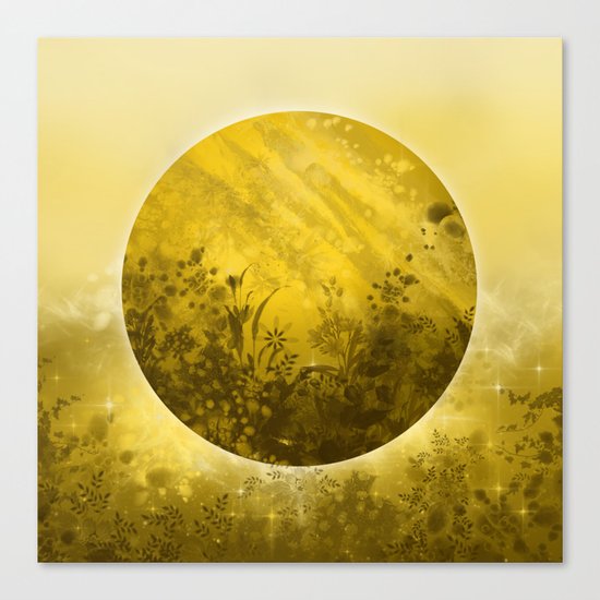 circle yellow landscape Canvas Print