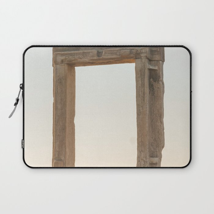 Sunset Portal | Ancient Greek Temple in the Sun | Summer and Travel Photography on the Cyclidic Islands of Greece Laptop Sleeve