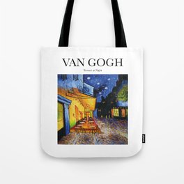 Van Gogh - Terrace at night Tote Bag